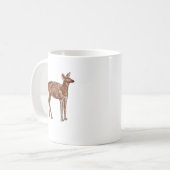 Baby Deer Wilderness Weihnachtsmalerei Kaffeetasse (Vorderseite Links)