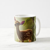 Baby Deer Wildlife Portrait Personalisiert Kaffeetasse (VorderseiteRechts)
