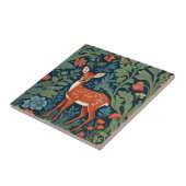 Baby Deer William Morris Stil Links Facing Fawn Fliese (Seite)