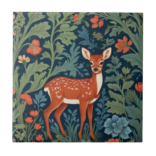 Baby Deer William Morris Stil Richtig gegenüber Fa Fliese