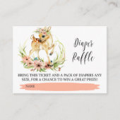 Baby Deer with Greenery Diaper Raffle Ticket Begleitkarte (Vorderseite)