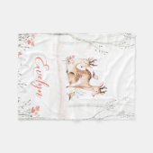 Baby Deer Woodland Blanket | 30 x 40 Fleece (Vorderseite (Horizontal))
