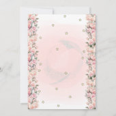 Baby Deers Blume Rose Babydusche Einladung (Rückseite)