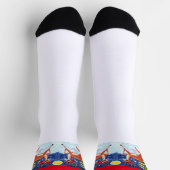 Baby Dei in Weihnachtsmannmütze Crew Socken (Oben)