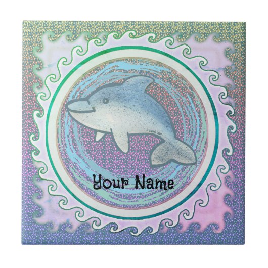 Baby-Delfin Fliese (Vorderseite)