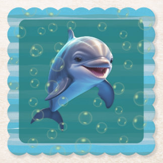 Baby-Delfin-Papiergirlanden Untersetzer