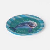 Baby-Delfin-Papierplatte Pappteller (Schrägansicht)