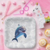 Baby-Delfin-Platte Pappteller (Party)