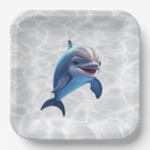 Baby-Delfin-Platte Pappteller (Vorderseite)