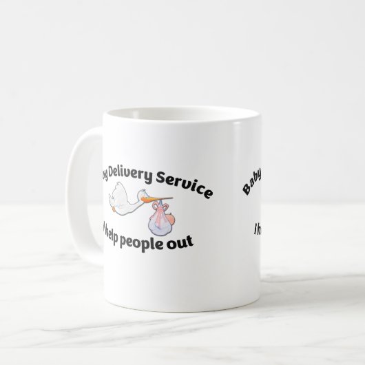 Baby Delivery Service I help people out | midwife Kaffeetasse (Vorderseite Links)
