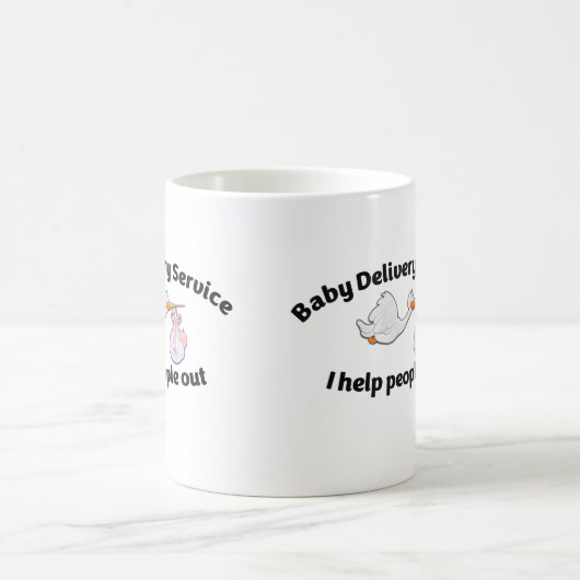 Baby Delivery Service I help people out | midwife Kaffeetasse (Mittel)