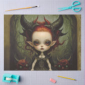 Baby Devil Gothasy Fantasy Dark Whimsical Decoupag Seidenpapier (Basteln)