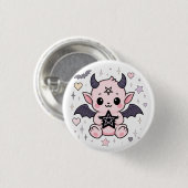 Baby Devil - Kawaii Pastel Goth Demon Button (Vorne & Hinten)