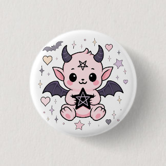 Baby Devil - Kawaii Pastel Goth Demon Button