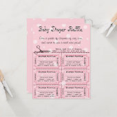 Baby Diaper Raffelkarte Karte (Vorderseite/Rückseite Beispiel)