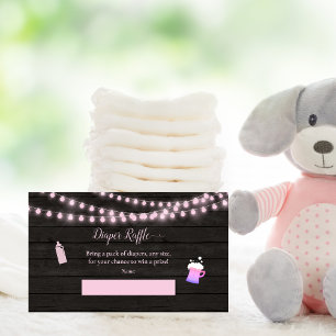 Baby Diaper Raffle Baby Brewing Pink Baby Dusche Begleitkarte