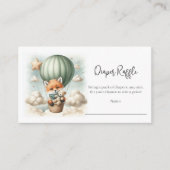 Baby Diaper Raffle Fox Adventure Hot Air Balloon Begleitkarte (Vorderseite)