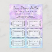 Baby Diaper Raffle (Junge oder Mädchen) Tickets Postkarte (Vorderseite)