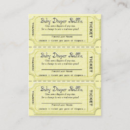 Baby Diaper Raffles Tickets Begleitkarte