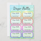 Baby Diaper Raffles Tickets Einladung (Vorderseite)