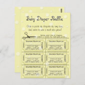 Baby Diaper Raffles Tickets Postkarte (Vorne/Hinten)