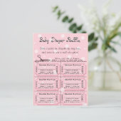 Baby Diaper Raffles Tickets Postkarte (Stehend Vorderseite)
