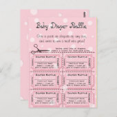 Baby Diaper Raffles Tickets Postkarte (Vorne/Hinten)