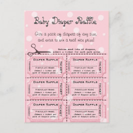 Baby Diaper Raffles Tickets Postkarte