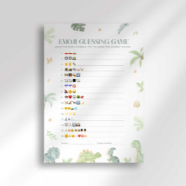 Baby Dino Baby Dusche Emoji Guessing Game Einladung