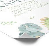 Baby Dino Baby Dusche Momosa Bar Sign Poster (Ecke)