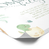 Baby Dino Baby Dusche Spate Night Diapers signiere Poster (Ecke)