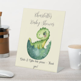 Baby Dino Baby Duschgeschenk abziehen Sockelschild