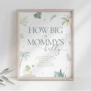 Baby Dino Baby Shower Spätabendwindeln Schild