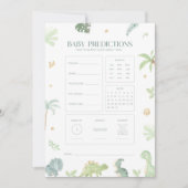 Baby Dino Baby Showroom Baby Predictive Game Einladung (Vorderseite)