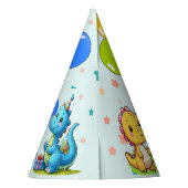 Baby Dino Birthday Party Hats Partyhütchen (Rückseite)