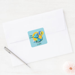 Baby Dino Birthday Sticker