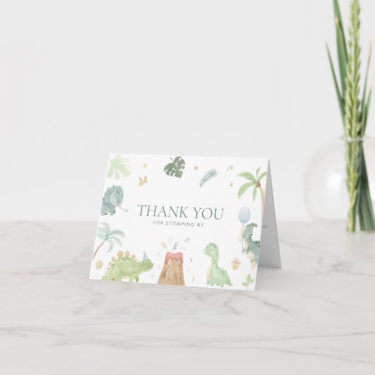 Baby Dino Dankeschön Karte (Vorderseite)