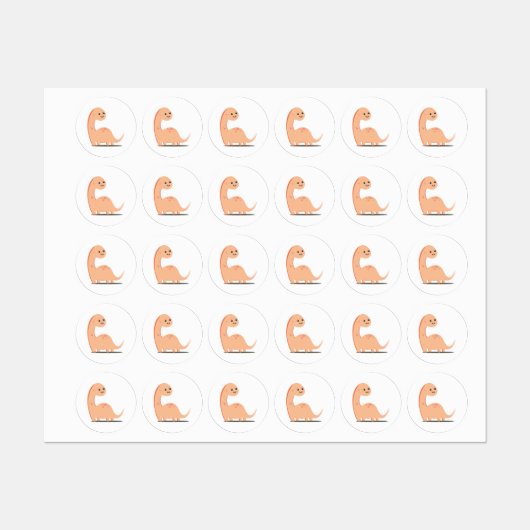 Baby Dino Etiketten (Blatt)