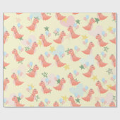 Baby Dino Geschenk Geschenkpapier (Flach)