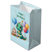 Baby Dino Gift Bag  Mittlere Geschenktüte (Vorderseite Schrägansicht)