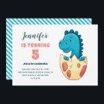 Baby Dino Hatching Ei Niedlich Kids Dinosaur Gebur Einladung<br><div class="desc">Niedliches Design für Kinder,  Jungen oder Mädchen,  die Dinosaurier,  Dino-Cartoon,  T-Rex und andere Dinosaurier-Arten Liebe. Ideal für Jurassic Thema Geburtstagsparty. Sie können die Formulierung an andere Gelegenheiten anpassen.</div>
