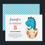 Baby Dino Hatching Ei Niedlich Kids Dinosaur Gebur Einladung<br><div class="desc">Niedliches Design für Kinder,  Jungen oder Mädchen,  die Dinosaurier,  Dino-Cartoon,  T-Rex und andere Dinosaurier-Arten Liebe. Ideal für Jurassic Thema Geburtstagsparty. Sie können die Formulierung an andere Gelegenheiten anpassen.</div>