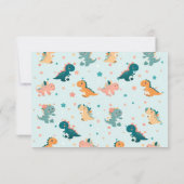 Baby Dino invitation Card! Einladung (Rückseite)