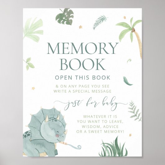 Baby Dino Memory Book-Zeichen Poster (Vorne)