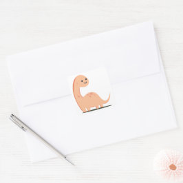 Baby Dino Quadratischer Aufkleber