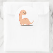 Baby Dino Runder Aufkleber (Tasche)