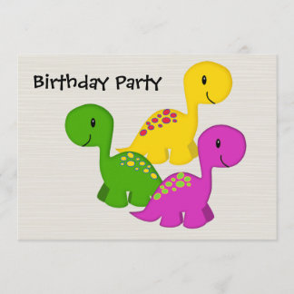Baby Dino Triplets Einladung