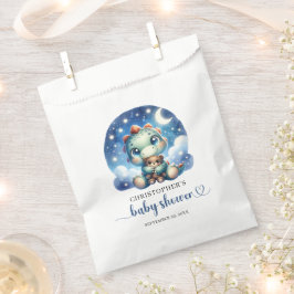 Baby-Dino und Teddy-Bär Babydusche Geschenktütchen