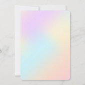 Baby Dinosaur auf Pastel Abstrakt Einladung (Rückseite)