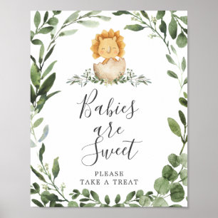Baby Dinosaur Baby Dusche Babys sind süßes Zeichen Poster